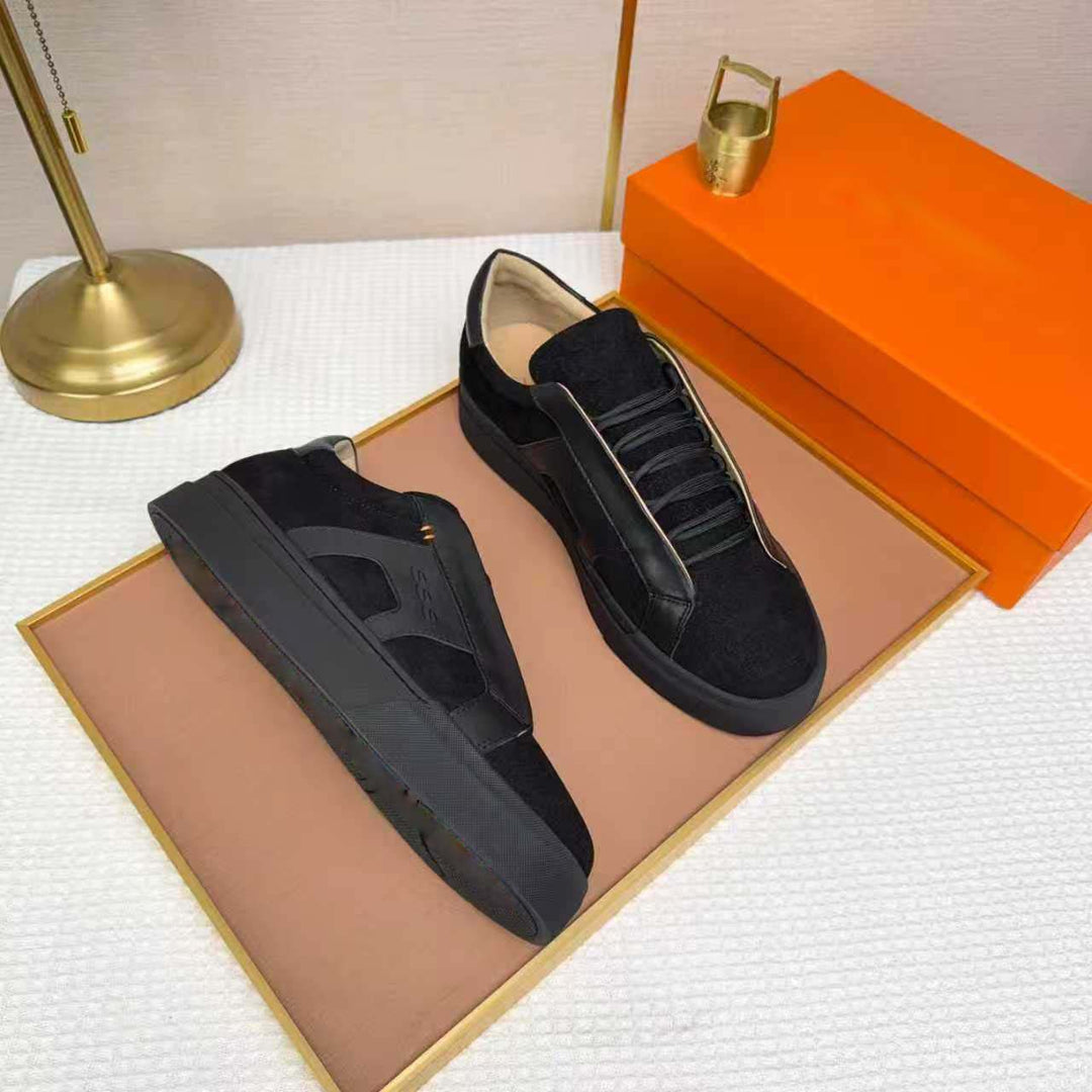 Damen Sportliche Sneakers mit kombinierter Oberflächenstruktur und anatomischem Fußbett R&B