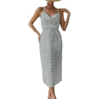 Damen luftiges Strandkleid mit verstellbarem Träger R&B