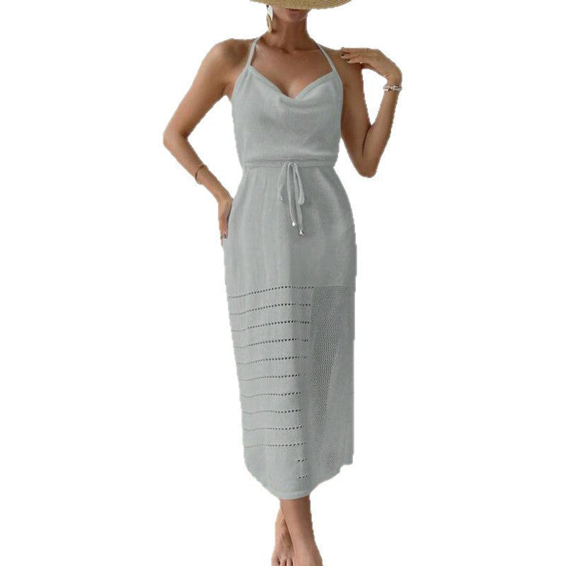Damen luftiges Strandkleid mit verstellbarem Träger R&B