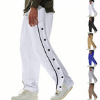 Herren Cargo-Hose mit Druckknopf-Design und seitlichem Reißverschluss R&B