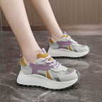 Damen sportliche Chunky Sneakers mit gepolstertem Innenfutter und rutschfester Sohle R&B