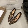 Damen Ballerinas mit elegantem Riemchen und spitzem Zehenbereich