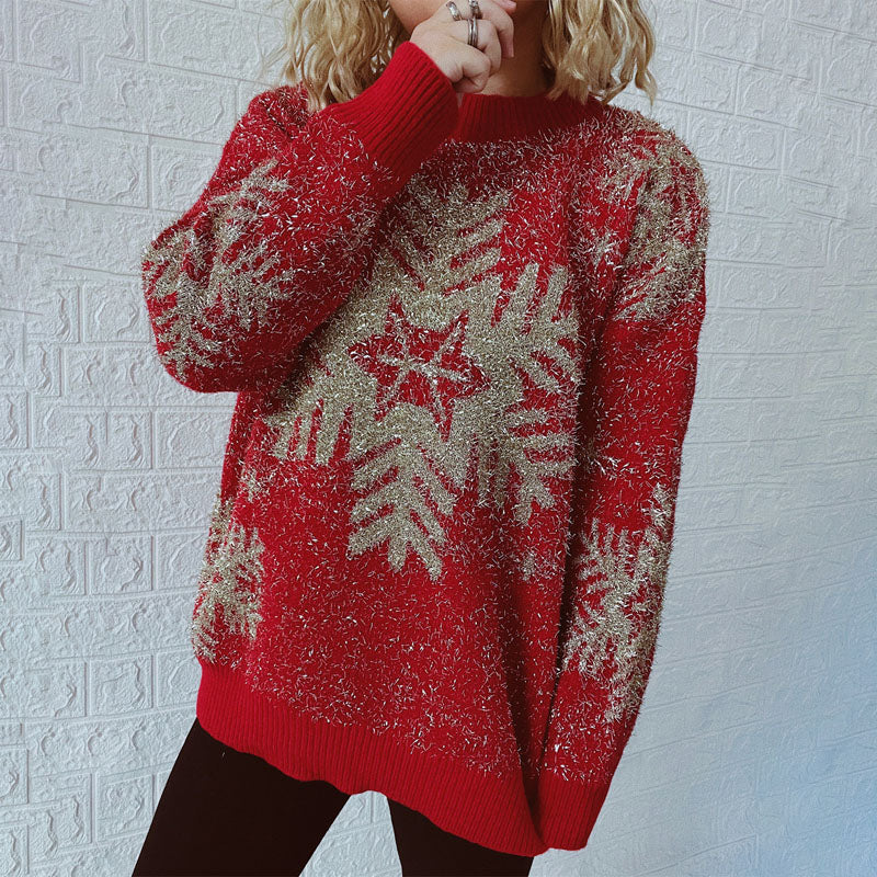 R&B | Weihnachtlicher Strickpullover Mit Festlichem Motiv