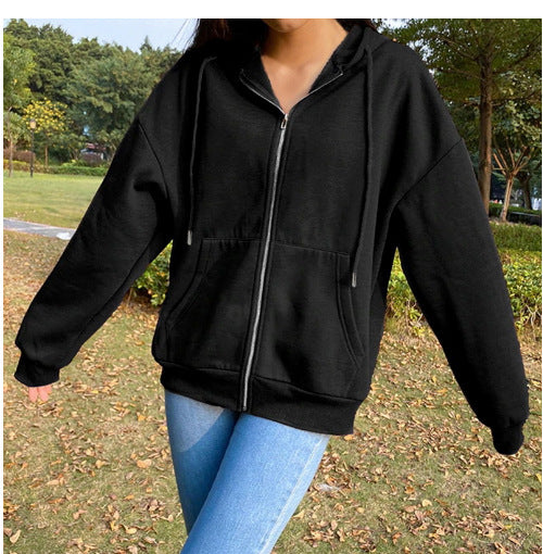 Damen bequeme Kapuzenjacke mit praktischen Taschen und lässigem Schnitt R&B