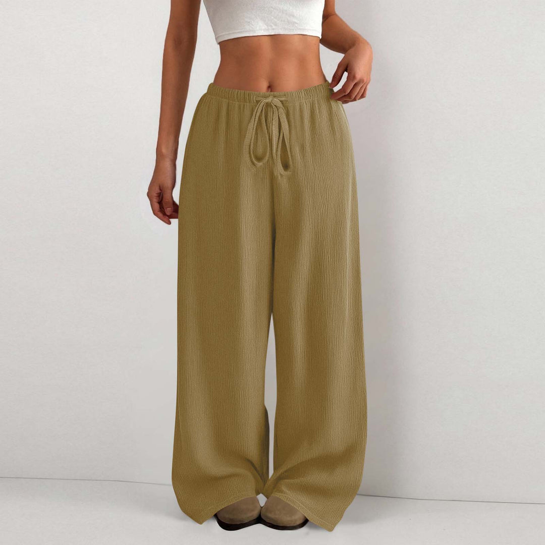 Damen Weite Sommerhose aus leichtem Stoff mit Gummizug R&B