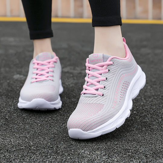 Damen Sportliche Lauf-Sneaker mit atmungsaktivem Gewebe und dämpfender Sohle R&B