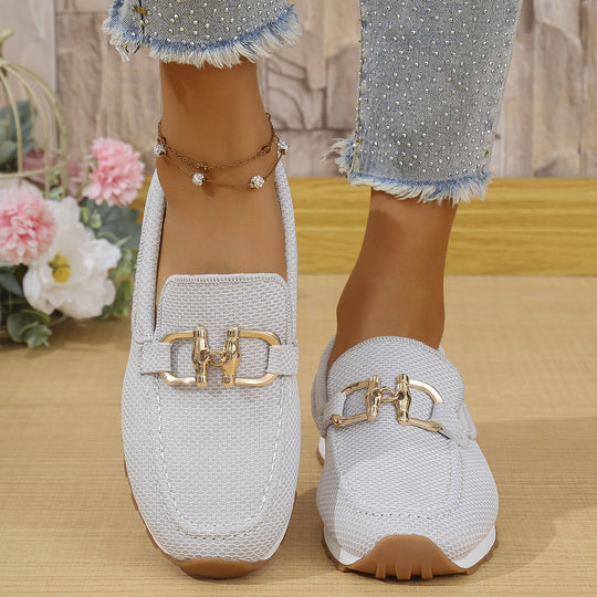 Damen Slip-On Loafer mit modischen Schmuckelementen R&B