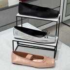 Damen Ballerinas aus hochwertigem Kunstleder mit eleganten Schleifendetails R&B
