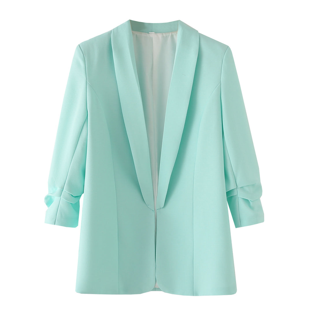 Damen elegante Blazerjacke mit modischem Schnitt und praktischen Taschen R&B