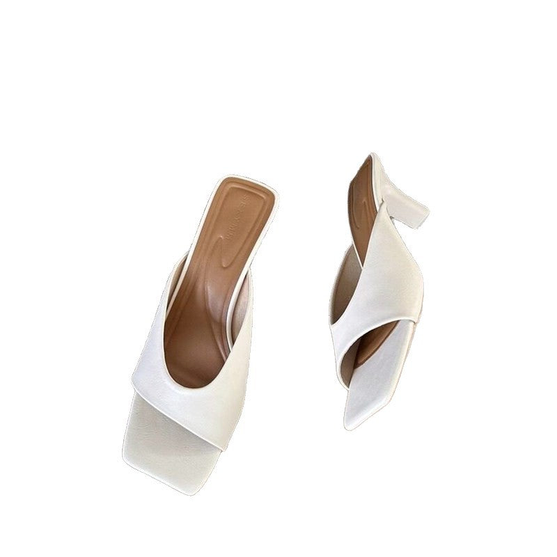 Damen elegante Plattensandalen mit geschwungenem Design R&B