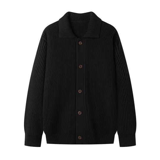 Herren Strickjacke mit sportlichem Design und modischem Schalkragen R&B