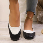 Damen elegante Ballerinas mit klassischem Farbkontrast