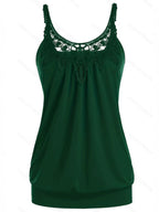 Damen Elegantes Spitzentop mit raffinierten Trägern und lockerer Passform R&B