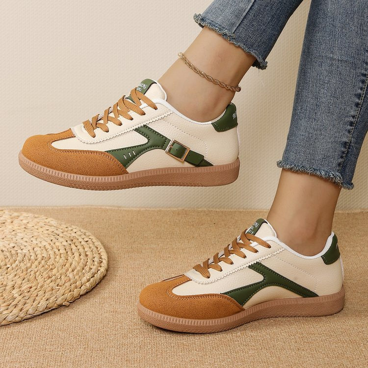 Damen modische Sneaker mit retro-inspiriertem Design und attraktiven Farbdetails R&B