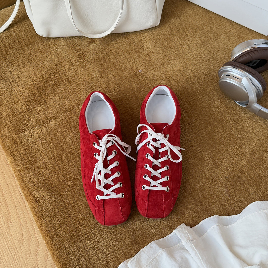 Damen Sportliche Sneakers aus hochwertigem Wildleder mit atmungsaktiver Sohle R&B