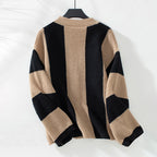 R&B | Gestreifter Strick Strickjacke