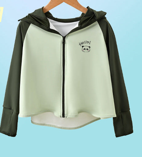 Mädchen funktionale UV-Schutzjacke mit Kapuze R&B