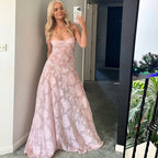 Damen Maxikleid mit transparentem Oberteil und feinem Spitzenmuster R&B