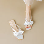 Damen elegante Flip-Flops mit dekorativem Schleifen-Design