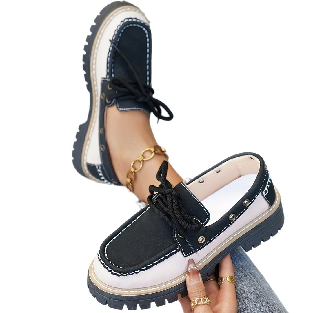 Damen lässige Schnürschuhe mit robustem Profil R&B