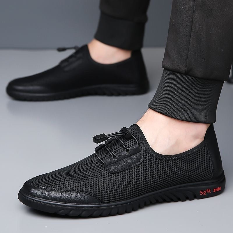 Herren Bequeme Mesh-Slipper mit elastischem Schnürsystem R&B
