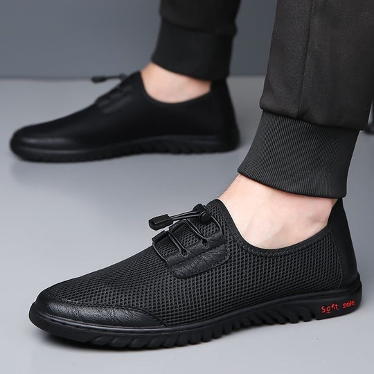 Herren Bequeme Mesh-Slipper mit elastischem Schnürsystem R&B