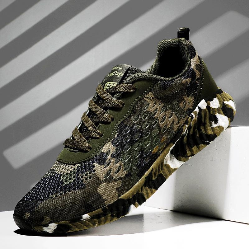 Damen Sportliche Sneaker im Camouflage-Design mit rutschfester Sohle