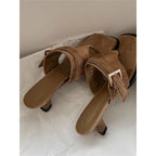 Damen elegante Plateau-Sandalen mit modischen Riemchen R&B
