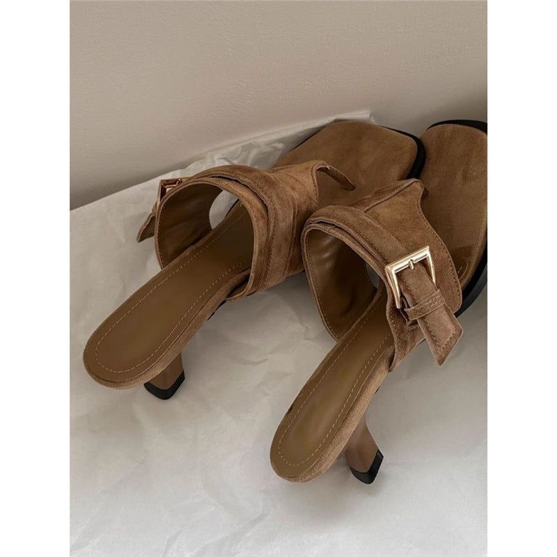 Damen elegante Plateau-Sandalen mit modischen Riemchen R&B