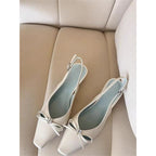 Damen Slingback-Pumps mit funkelnder Schleifenverzierung R&B