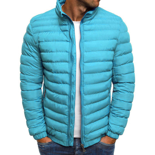 Herren leichte Steppjacke mit hohem Kragen und praktischen Taschen R&B