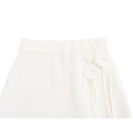 Damen Midi-Rock mit floralem Rüschendesign und elastischem Bund R&B