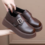 Damen Modische Schnürschuhe mit trendiger Schnallen-Optik R&B