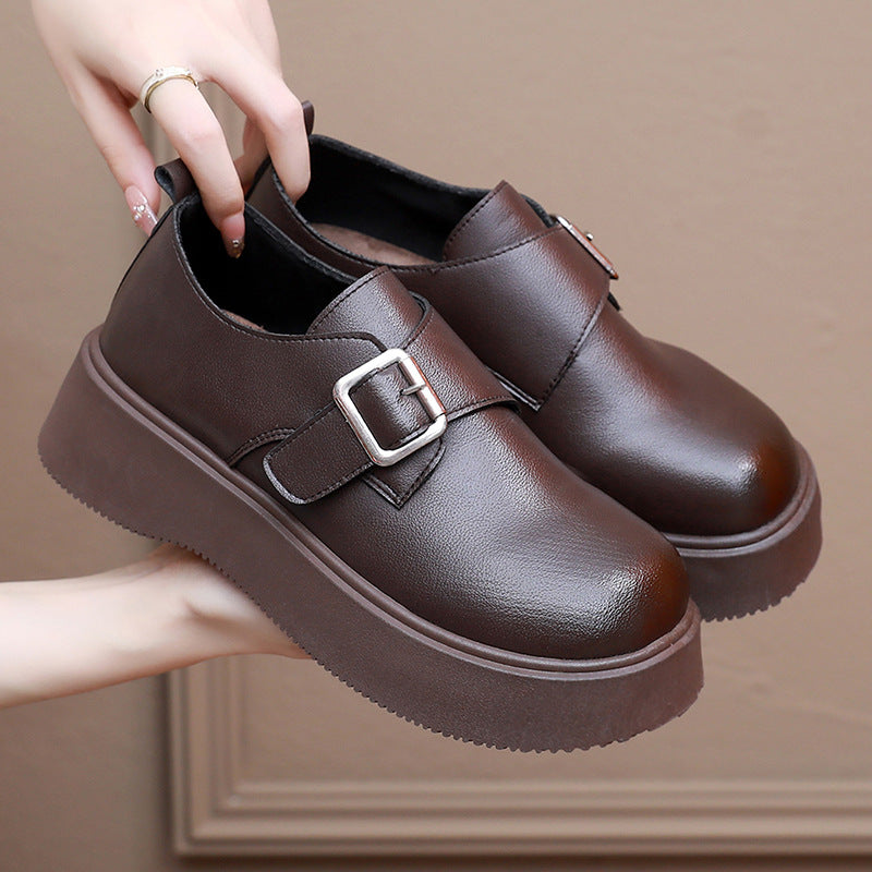 Damen Modische Schnürschuhe mit trendiger Schnallen-Optik R&B