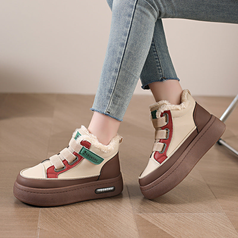 Damen modische Winter Sneakers mit warmem Innenfutter und rutschfester Sohle R&B