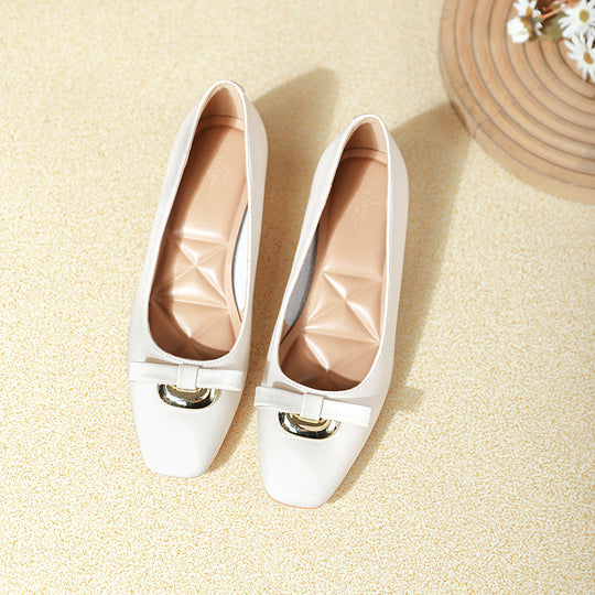 Damen elegante Ballerinas mit modischer Schnallenapplikation R&B