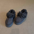 Damen Gemütliche Fell-Clogs mit weichem Innenfutter und rutschfester Sohle R&B