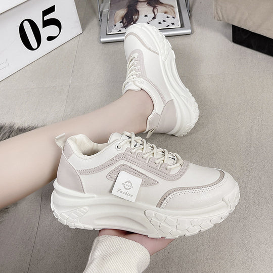 Damen Sportliche Trend Sneakers mit dickem Sohlenprofil und atmungsaktiver Oberfläche R&B