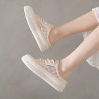Damen Sneakers mit trendigem Schnitt und modischer Netzoberfläche