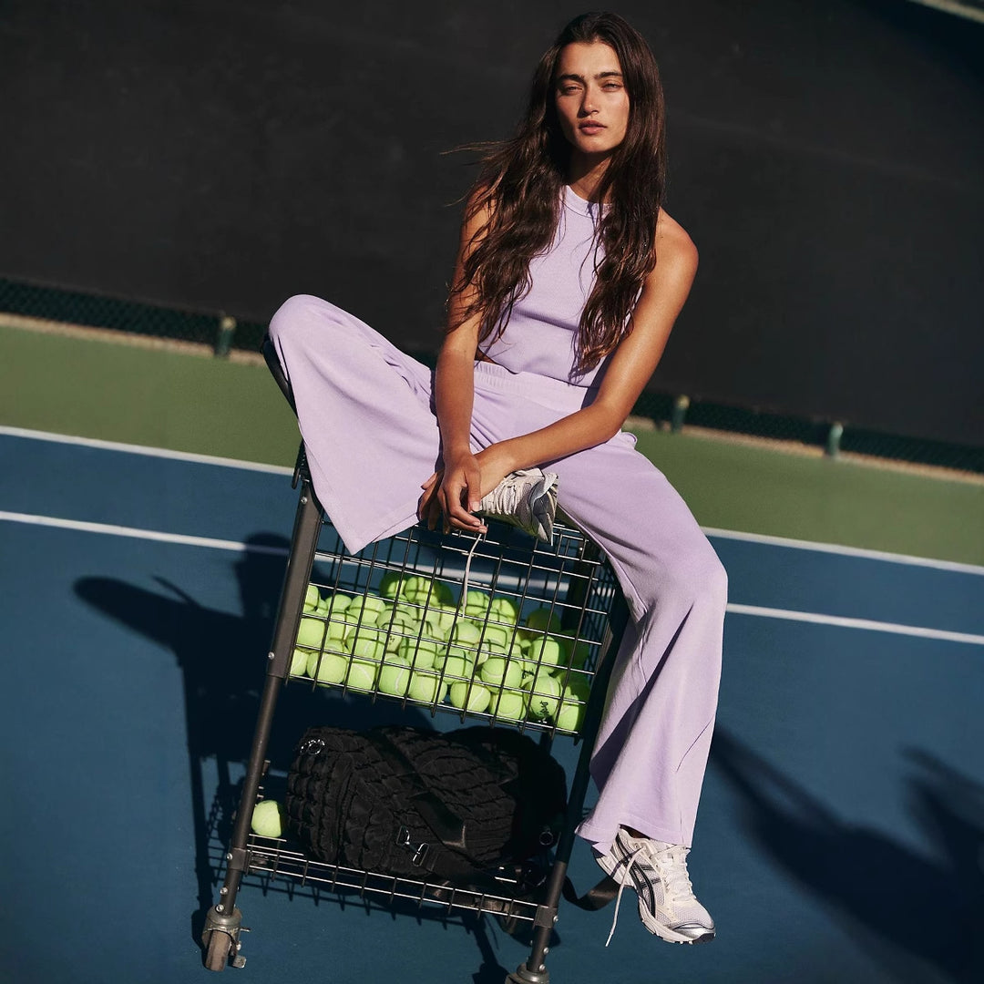 Damen sportliches Set mit hautfreundlichem Material und elastischem Bund R&B