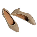Damen Bequeme spitz zulaufende Ballerinas mit flexiblem Blockabsatz