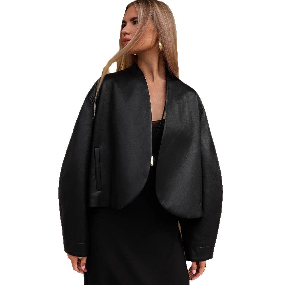 Damen moderne cropped Jacke mit oversized Schnitt R&B