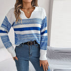 R&B | Gestreifter Strickpullover im Casual Look