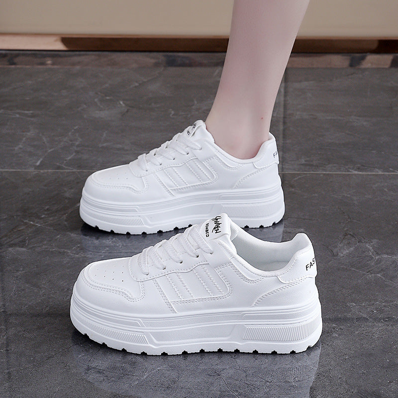 Damen Sneaker mit hohem Plateau und atmungsaktiver Oberfläche R&B