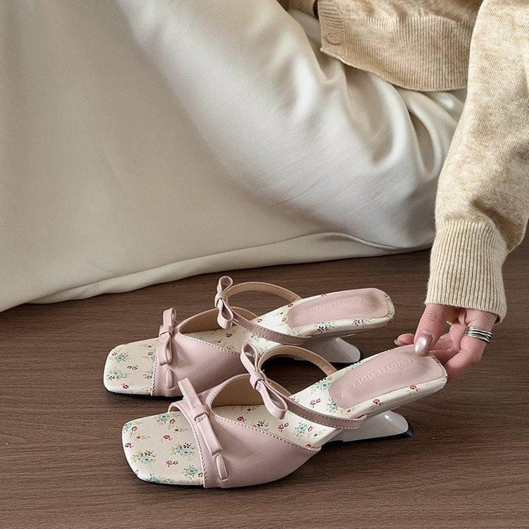 Damen elegante Sling-Pumps mit modischem Schleifendetail und komfortabler Absatzhöhe R&B