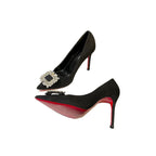 Damen elegante Stiletto-Pumps mit funkelnden Strassverzierungen R&B