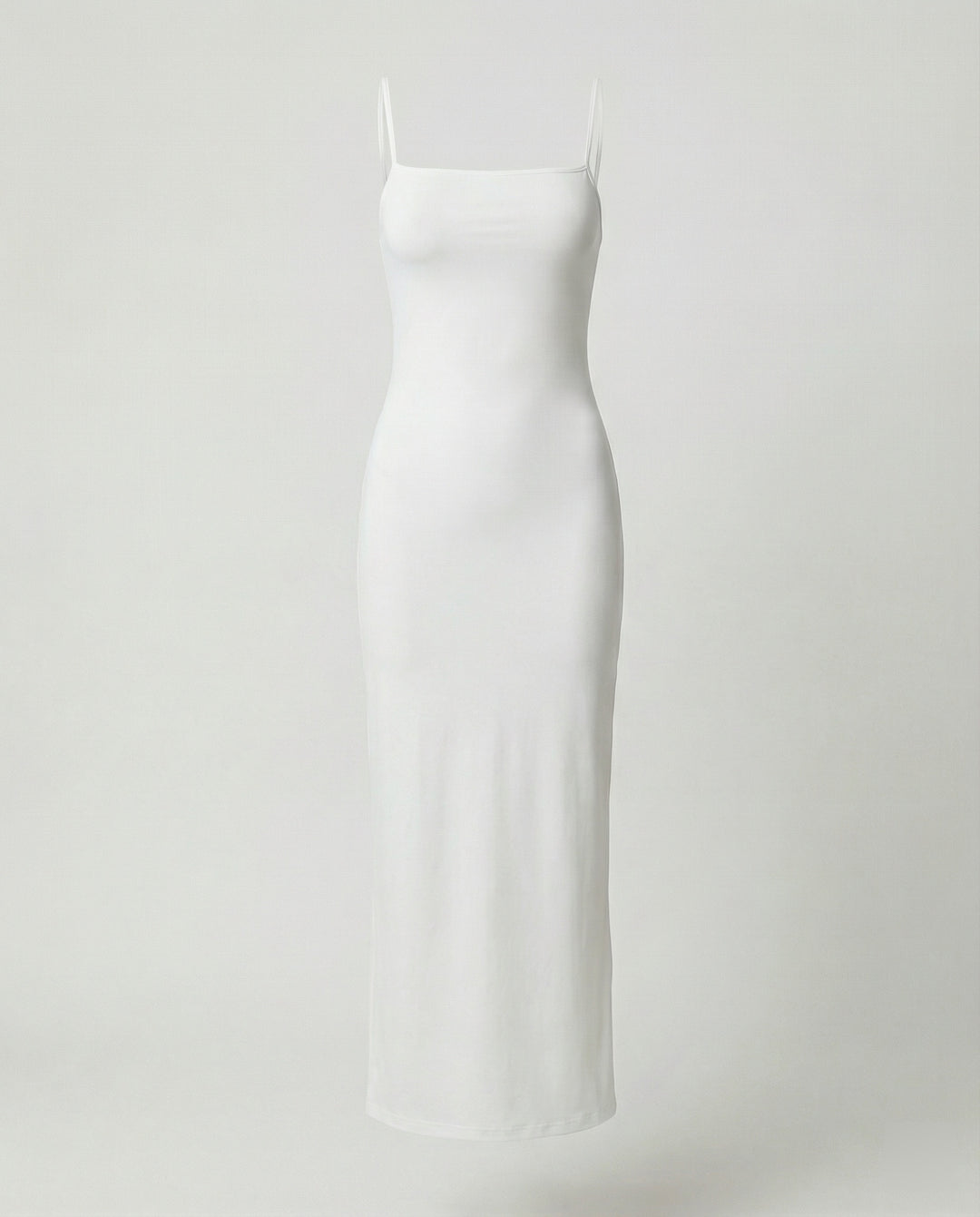 Damen elegantes Midikleid mit Spaghettiträgern