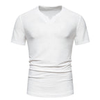 Herren Kurzarm T-Shirt mit strukturiertem Wellenmuster