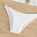 Damen Triangel-Bikini mit dekorativen Schmuckelementen