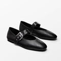 Damen Ballerinas mit verstellbarem Riemendesign und elegantem Schnallenakzent R&B